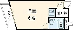 ダイネス壱番館渋谷 9階ワンルームの間取り
