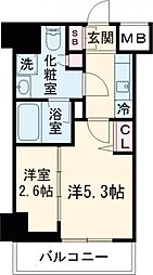 ミライズ新小岩マーロ 5階2Kの間取り