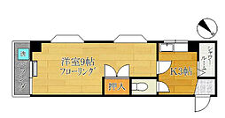 ソレイユメゾーン王子 1階1Kの間取り