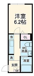 MQuarto与野 1階1Kの間取り