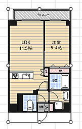 RIDGE王子神谷 2階1LDKの間取り