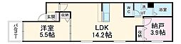ＲＵＳＣＥＬＬＯ笠寺 2階1SLDKの間取り
