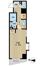 エクセリア池袋ＷＥＳＴII 3階1Kの間取り