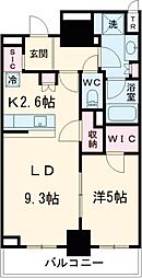 ブリリアタワー高崎アルファレジデンシア 8階1LDKの間取り