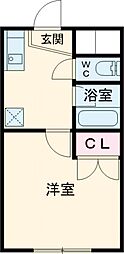 ケイエスレジデンス 1階1Kの間取り