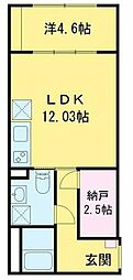 Asher新井薬師 2階1SLDKの間取り