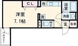 小田急小田原線 経堂駅 徒歩5分の賃貸マンション 1階1Kの間取り