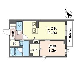 間取図画像 1LDK