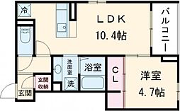 Asset-Court調布ヶ丘 2階1LDKの間取り