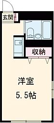 星野ハイツ 3階ワンルームの間取り