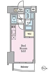 HY’s MINOWA II 4階ワンルームの間取り