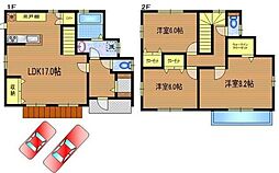 玉川上水貸家 1階3LDKの間取り