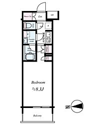 GENOVIA隅田川westskygarden 104 1階1Kの間取り