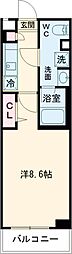 メインステージ四ツ木 1階1Kの間取り