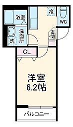 KEIAI RESIDENCE 西所沢 2階1Kの間取り