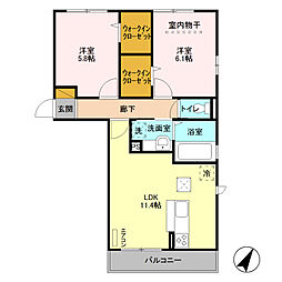 間取図画像 2LDK