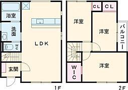 ARATA　B 1階3LDKの間取り