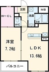 名古屋市営桜通線 車道駅 徒歩7分の賃貸マンション 3階1LDKの間取り