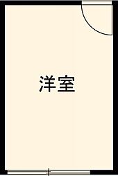 アントワーヌ三園 1階ワンルームの間取り