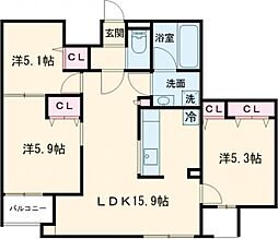 ＭＯＣＲＡＦＴ中葛西 3階3LDKの間取り