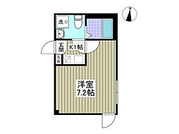 興野2丁目新築アパート 3階1Kの間取り