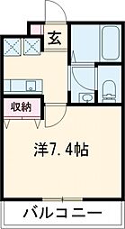 ＢＬＵＥ　ＬＡＧＯＯＮ 2階1Kの間取り