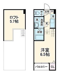 名古屋市営上飯田線 上飯田駅 徒歩4分の賃貸アパート 2階ワンルームの間取り