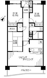 ライオンズマンション千葉グランドタワー 2階3LDKの間取り