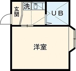 ライフピアシャルム 1階1Kの間取り