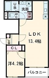 京王線 八幡山駅 徒歩5分の賃貸マンション 1階1LDKの間取り