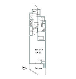 京成本線 青砥駅 徒歩12分の賃貸マンション 12階1Kの間取り