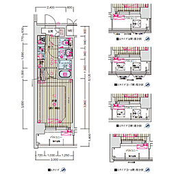 ソルテラス大阪BAY STATION SIDE 7階1Kの間取り