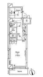 東急大井町線 尾山台駅 徒歩12分の賃貸マンション 1階1Kの間取り