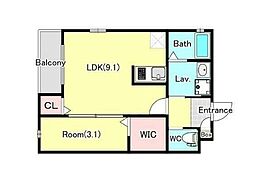 マイハウス天台 3階1DKの間取り