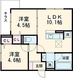 (仮称)板橋区高島平2丁目PJ 3階2LDKの間取り