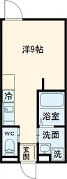アビチェ板橋本町 2階ワンルームの間取り