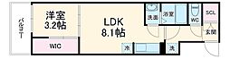 シエーナグランデ四条烏丸 4階1LDKの間取り