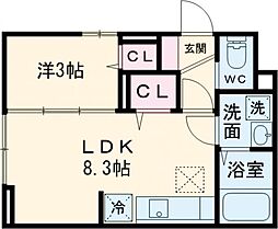 セレスティア柴又IV 1階1LDKの間取り