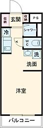 ペガサスマンション経堂 1階ワンルームの間取り