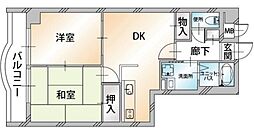 U residence三鷹 404 4階2DKの間取り