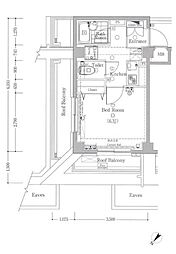 アルテシモ志村坂上 6階1Kの間取り