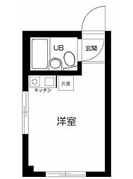 Ｍ・Ｆプラザ 3階ワンルームの間取り
