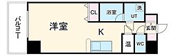 スペリオルクラブ 8階ワンルームの間取り