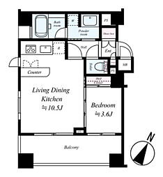 ダイナシティ方南町 903 9階1LDKの間取り
