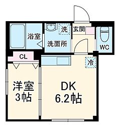 Zレジデンス駒込 1階1DKの間取り