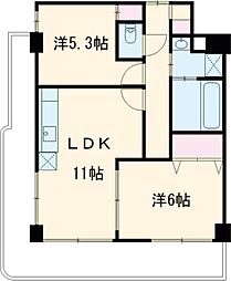 ヴェルドミール 2階2LDKの間取り