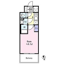 エスリード難波AGREA 12階1Kの間取り