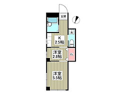 コートＭ＆Ａ　Ｐａｒｔ　6 1階2Kの間取り