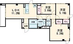 Ｊｏ’ｓ　Ｒｅｓｉｄｅｎｃｅ　高田馬場 2階3LDKの間取り