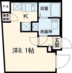アルファ早宮 4階1Kの間取り